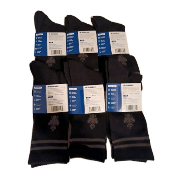 Bombas Honeycomb Crew Calf Socks Size Large Lot Of 6 Pairs Brand New Unisex - Picture 3 of 3